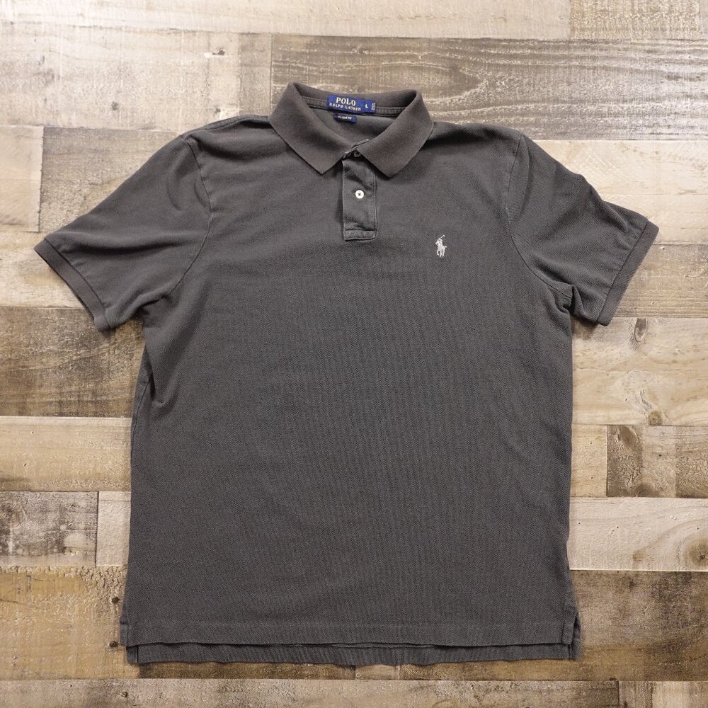Polo Ralph Lauren Classic Fit Polo Shirt Men’s Large Charcoal Gray‎ Cotton